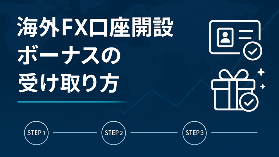 海外FX口座開設ボーナスの受け取り方